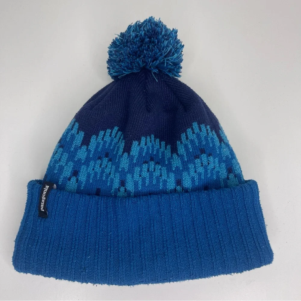Patagonia Powder Town Beanie Blue‎ Unisex Warm Winter Casual Outdoor